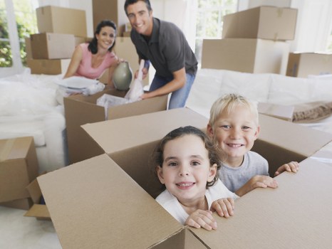 Office relocation planning in Haringey with packed boxes and workstations